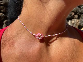 Collar Flor Hawaiana Rosa