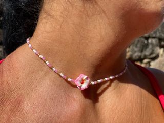 Collar Flor Hawaiana Rosa
