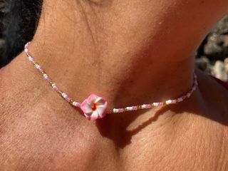Collar Flor Hawaiana Rosa