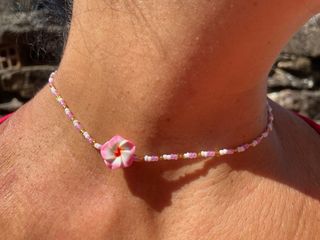 Collar Flor Hawaiana Rosa
