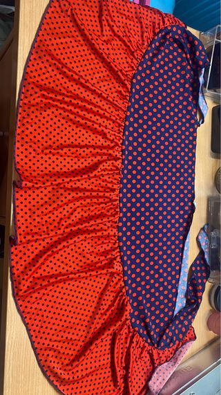 Falda pareo lunares roja-azul
