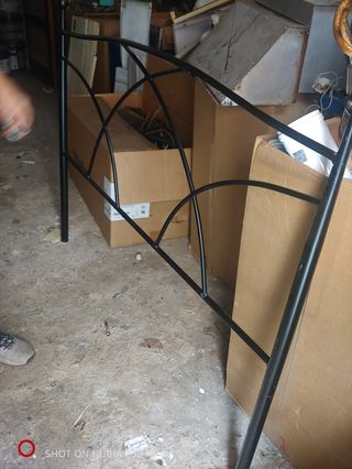 Cabecero cama metal negro