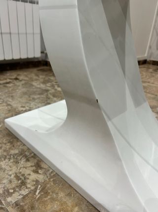 Mesa cristal moderna - blanca