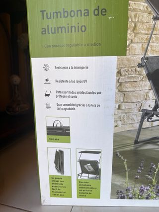 Tumbona aluminio LIVARNO Gris