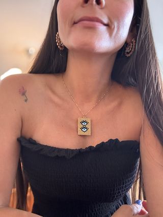 ¡Nuevo! Collar Ojo Turco Dorado | Joyería Mexicana