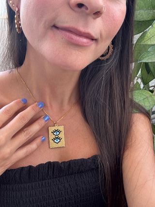 ¡Nuevo! Collar Ojo Turco Dorado | Joyería Mexicana