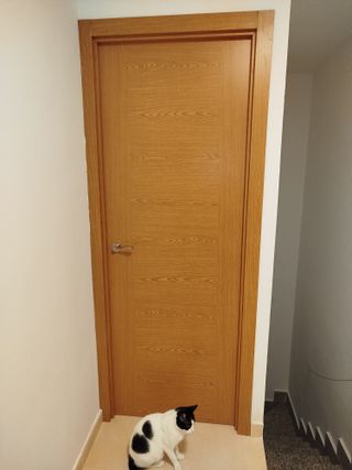 Puerta interior madera 4 cristales 72 centímetros