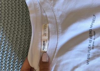Camiseta Pull&Bear - Blanca - Talla S