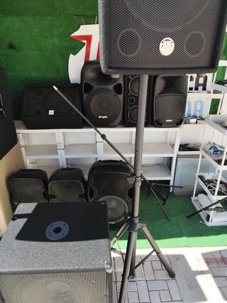 Equipo sonido BMS  Subwoofer 15" + 2 altavoces 600