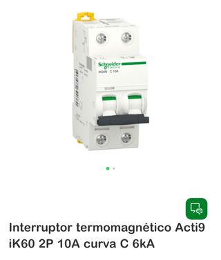 6x Interruptor Acti9 iK60N 10A 2x10A