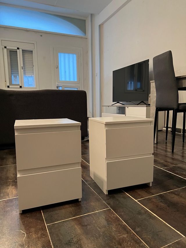 Mesitas noche blancas - 2 uds