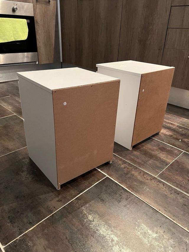 Mesitas noche blancas - 2 uds