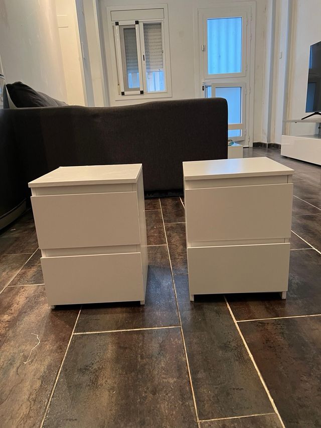 Mesitas noche blancas - 2 uds