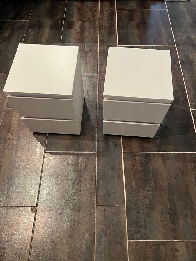 Mesitas noche blancas - 2 uds