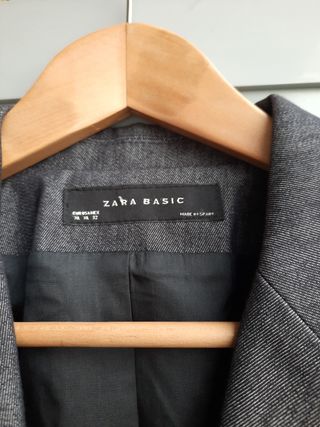 Blazer jeans Zara Basic grigio 44-46