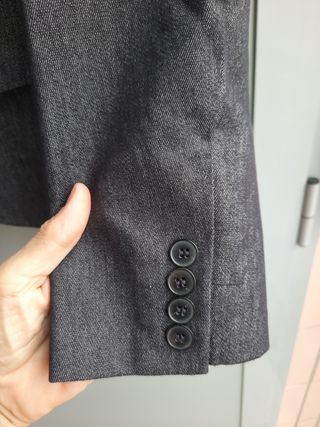 Blazer jeans Zara Basic grigio 44-46