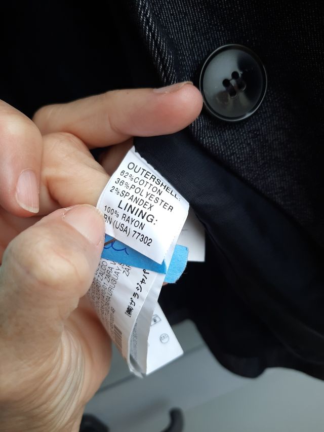 Blazer jeans Zara Basic grigio 44-46