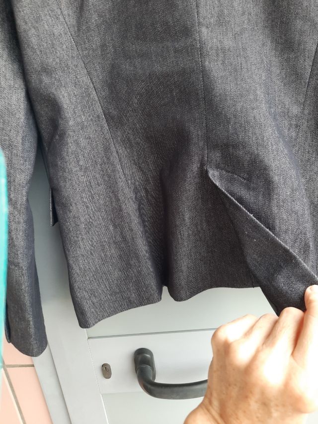 Blazer jeans Zara Basic grigio 44-46