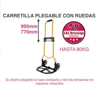Parkside Carretilla Plegable con Ruedas 80kg