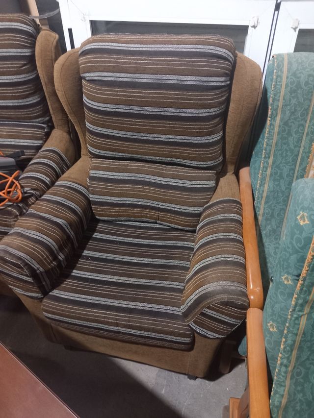 2 Sillones marrón - tela