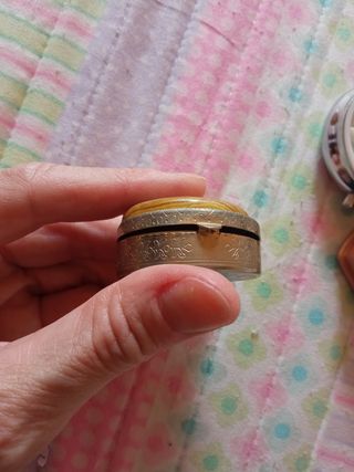 Pastillero antiguo | Plata y piedra