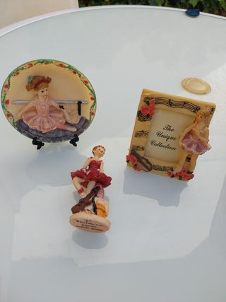 3 Figuras Bailarinas de Resina