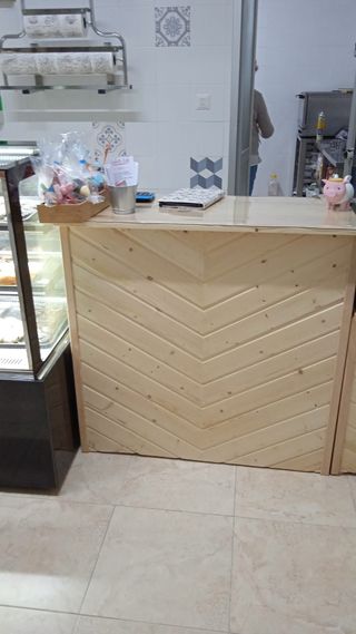 Mostrador madera - Estilo Chevron