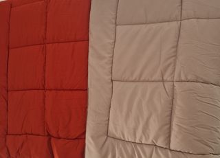 Nórdico 135cm reversible beige-rojo