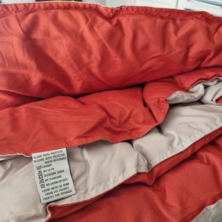 Nórdico 135cm reversible beige-rojo