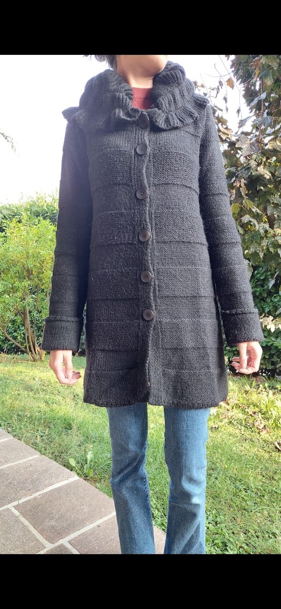 Cappotto lana Kontatto nero