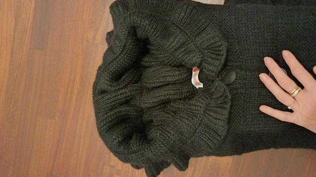 Cappotto lana Kontatto nero