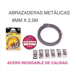 Parkside Abrazaderas metálicas 8mm x 2,5m