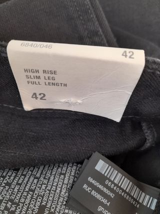 Jeans zw colletion slim tiro alto ZARA 