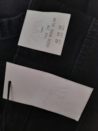 Jeans zw colletion slim tiro alto ZARA 