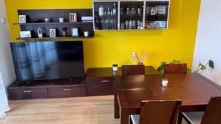 Conjunto comedor madera - marrón