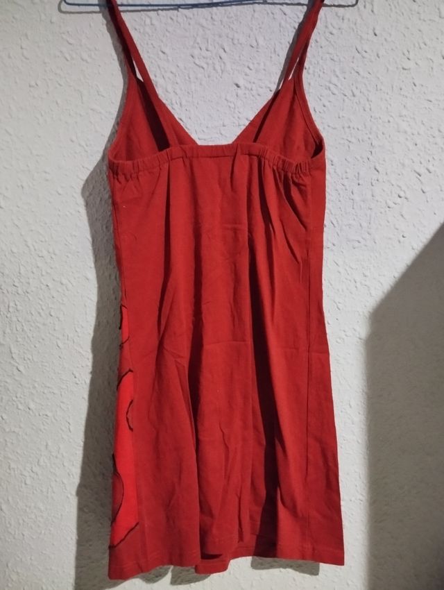 Vestido rojo estampado