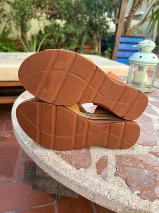 Sandalias Sergiotti de cuero, Cunya Fina. 