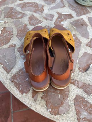 Sandalias Sergiotti de cuero, Cunya Fina. 