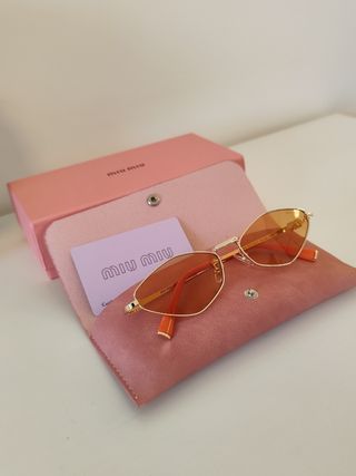 Occhiali Miu Miu - Oro e arancione