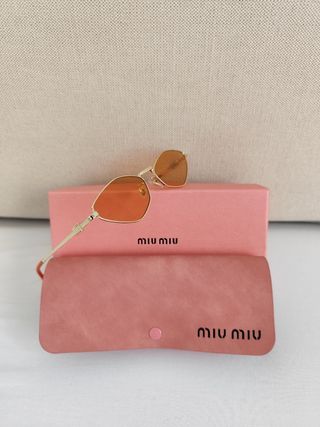 Occhiali Miu Miu - Oro e arancione
