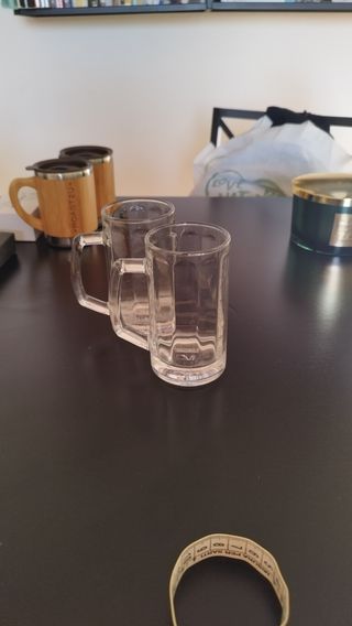 2 Boccali Birra - Vetro Trasparente