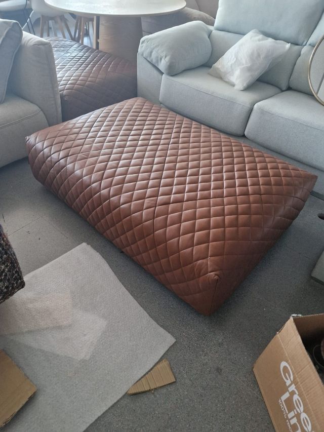 Pouff in pelle naturale 140×100×38 pelle naturale 