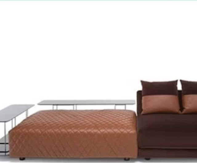 Pouff in pelle naturale 140×100×38 pelle naturale 