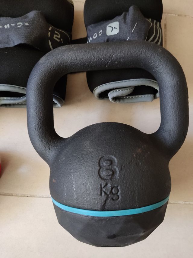 Lote fitness: pesa rusa, TRX, lastres y esterilla