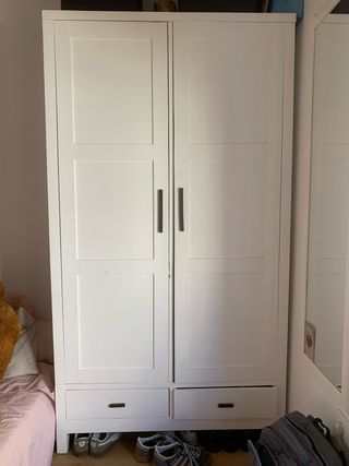 Armario blanco 2 puertas - Desmontable