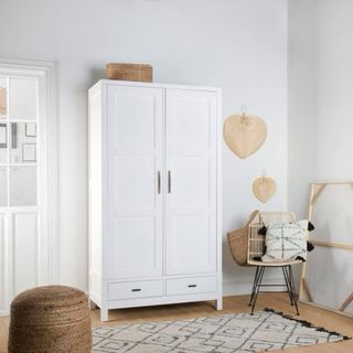 Armario blanco 2 puertas - Desmontable
