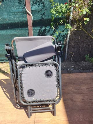 2 Hamacas + Mesa Plegable Jardín
