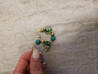 Orecchini a Cerchio Verde e Oro