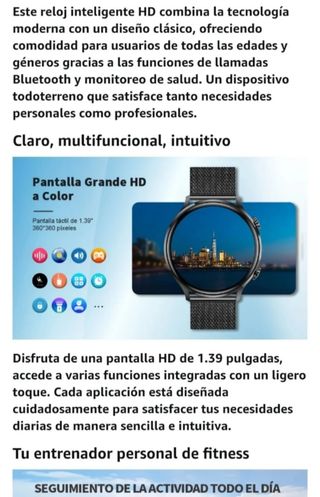 NUEVO fremtudmy Smartwatch Reloj Inteligente Mujer