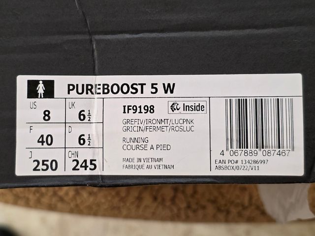 Adidas Pureboost 5 n40 sin estrenar